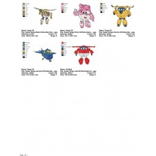 Package 5 Super Wings 02 Embroidery Designs